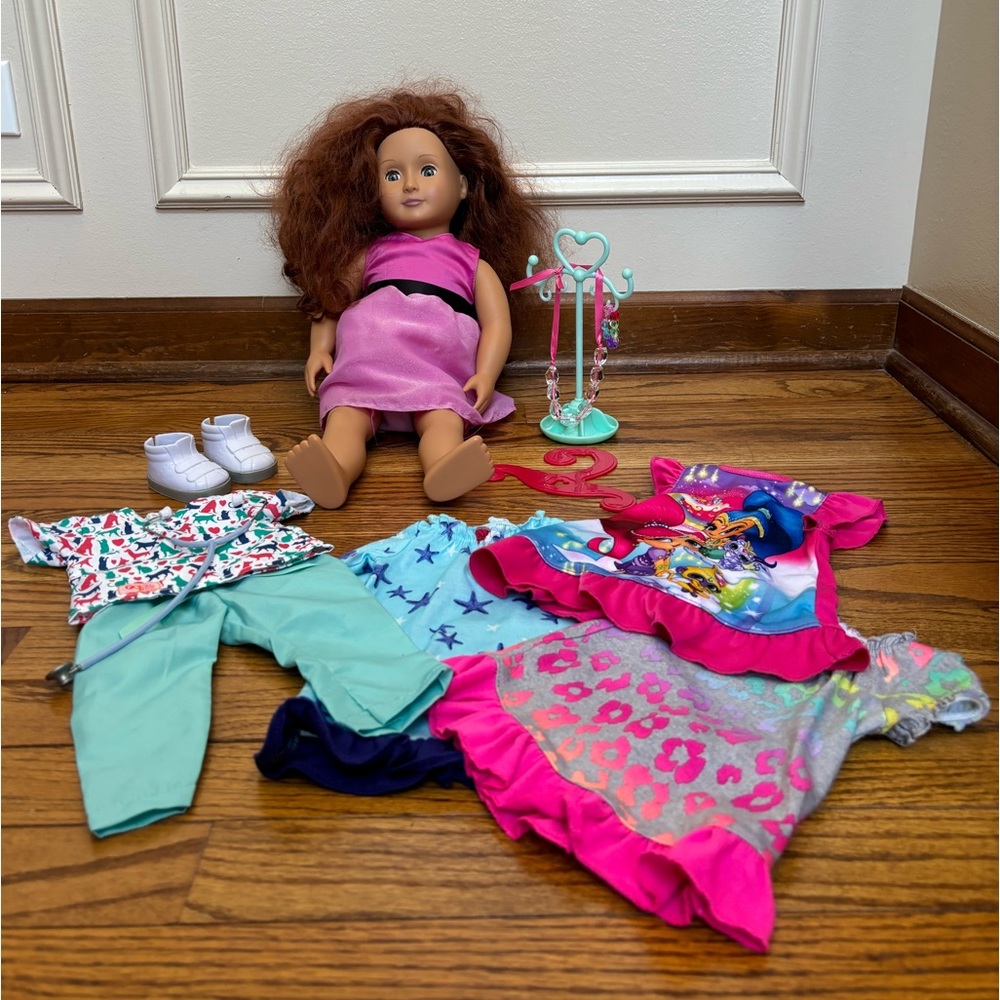 Our Generation Red Head Doll Bundle